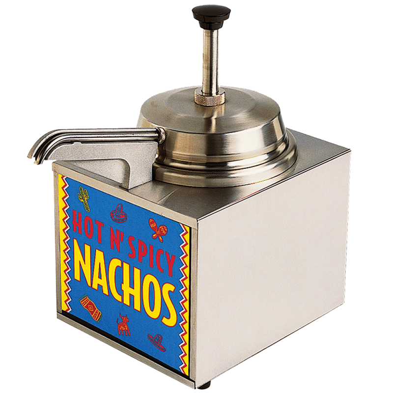 Nacho Chauffe-fromage avec bec chauffant et pompe - Distributeur électrique  de caramel - Capacité de 3,5 litres - Argenté (110 V) : : Maison