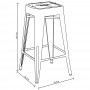 Tabouret Tolix - Grise