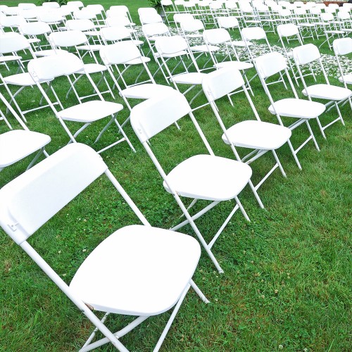 Folding Chair - White Resin