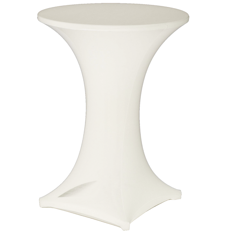 Table Cocktail Bistro - Nappe Lycra Blanc