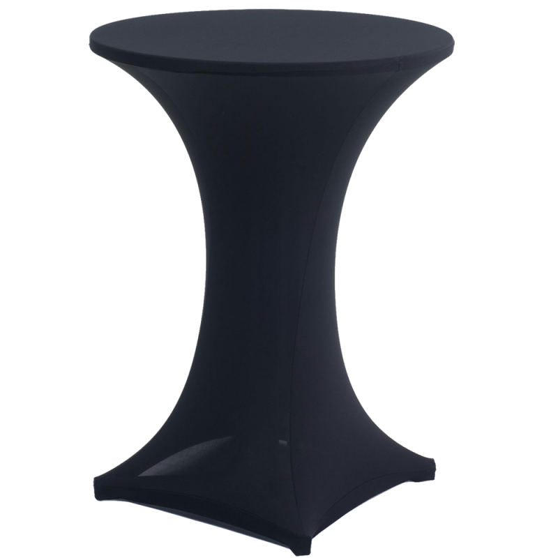 Table Cocktail Bistro - Nappe Lycra Noir