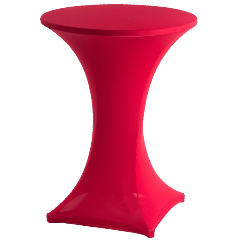 Cocktail Bistro Table - Lycra Cover Red