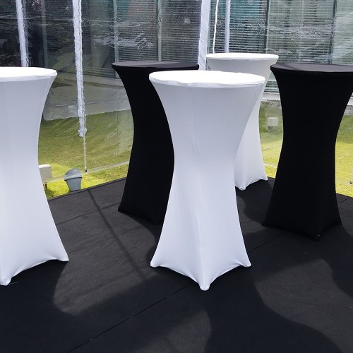 Cocktail Bistro Table - Lycra Cover White