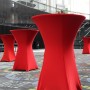 Cocktail Bistro Table - Lycra Cover Red