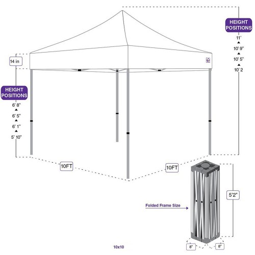 Tente Abris Pop-Up 10x10 Rouge