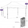 Pop-Up Canopy Tent 10x15 White