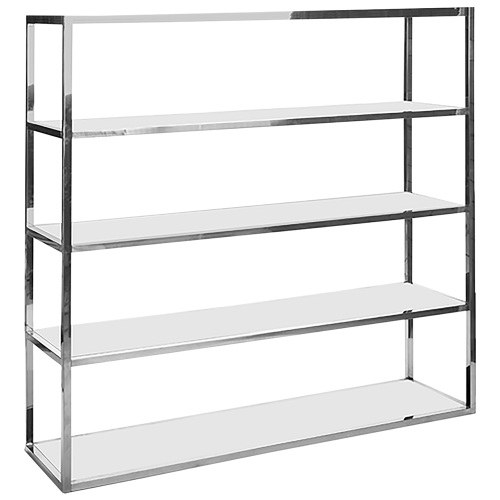 Chrome BackBar Shelves - White