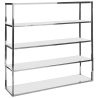 Chrome BackBar Shelves - White