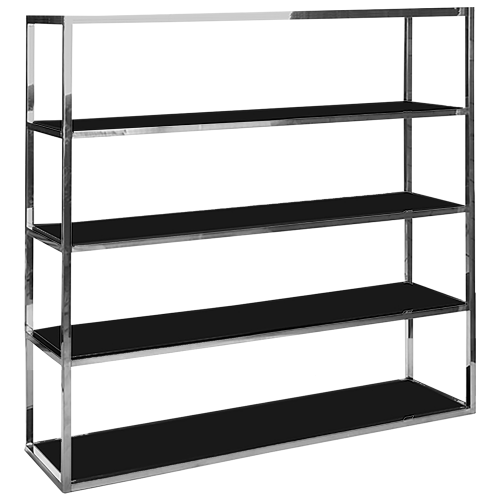 Chrome BackBar Shelves - Black