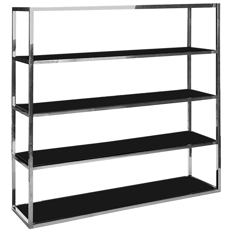 Chrome BackBar Shelves - Black