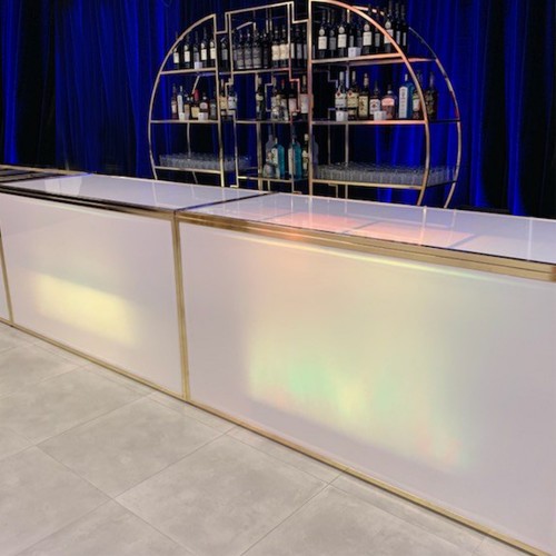 Gala Plexi Bar 6ft. White Gold-Chromed