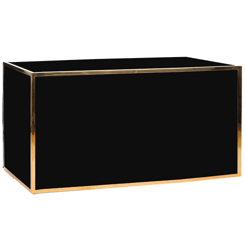 Gala Plexi Bar 6ft. Noir Chromé Or