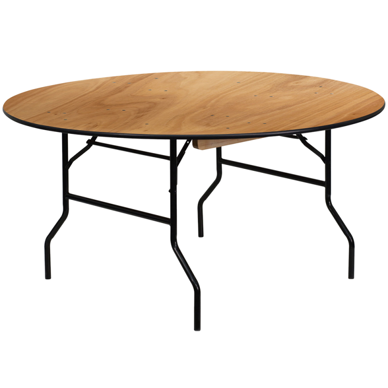 Table Ronde Pliante en Bois 60’