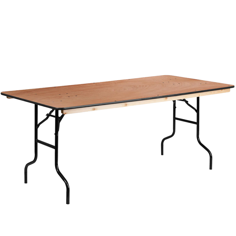 Table Rectangulaire Pliante en Bois 6’