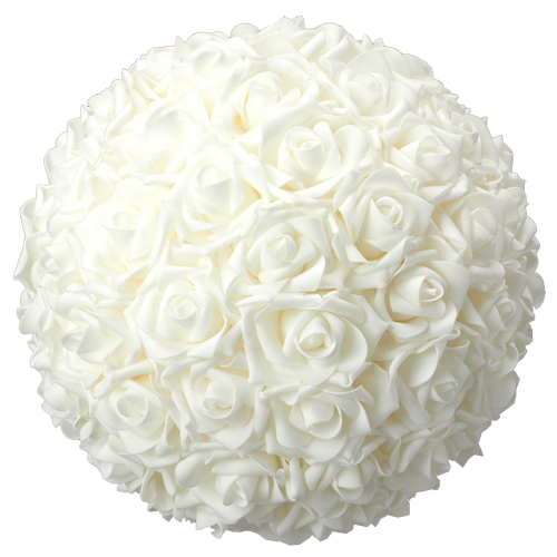 Flower Ball - Off White Roses
