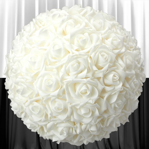 Flower Ball - Off White Roses