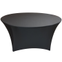 Spandex Fitted Table Cover - 60’ Round Black