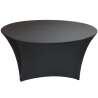 Nappe de Table en Spandex Extensible - 60’ Ronde Noir