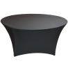 Spandex Fitted Table Cover - 60’ Round Black
