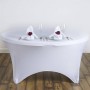 Spandex Fitted Table Cover - 60’ Round White