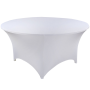 Nappe de Table en Spandex Extensible - 60’ Ronde Blanc