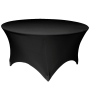 Nappe de Table en Spandex Extensible - 60’ Ronde Noir