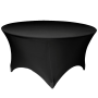 Spandex Fitted Table Cover - 60’ Round Black