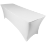 Nappe de Table en Spandex Extensible - 6’ Rectangle Blanc