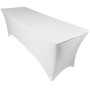 Spandex Fitted Table Cover - 6’ Rectangle White