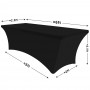 Nappe de Table en Spandex Extensible - 6’ Rectangle Noir