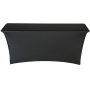 Nappe de Table en Spandex Extensible - 6’ Rectangle Noir