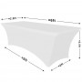 Nappe de Table en Spandex Extensible - 6’ Rectangle Blanc