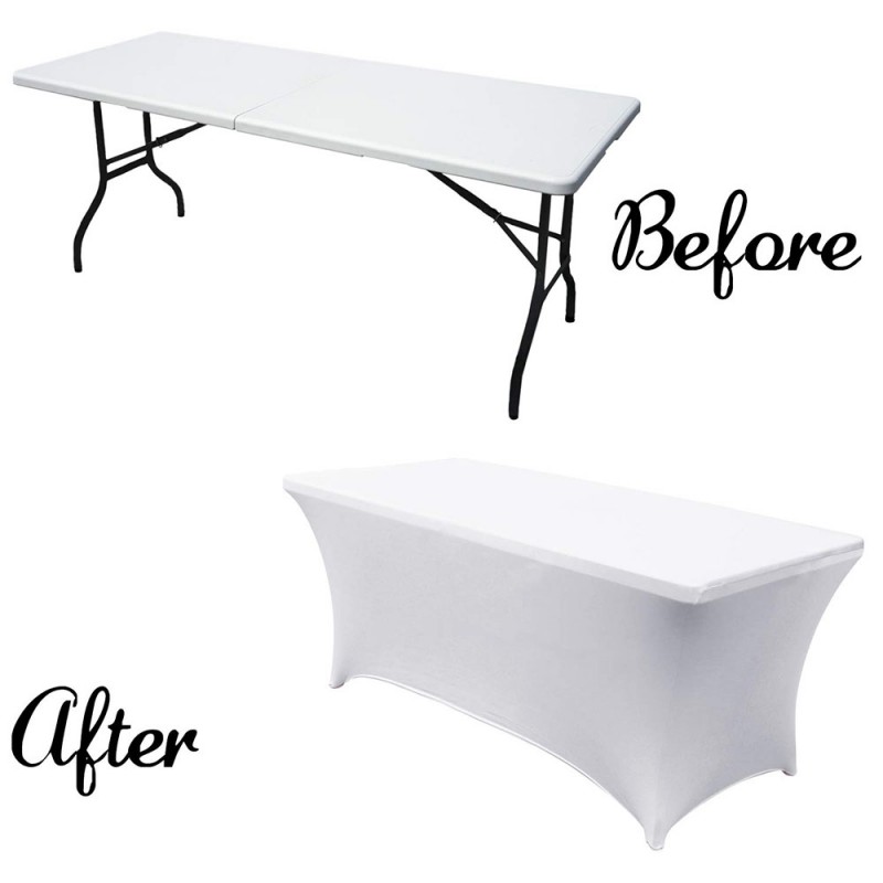 Nappe Stretch Rectangulaire En Spandex, Côté Arqué, Multicolore Moderne Pour Table