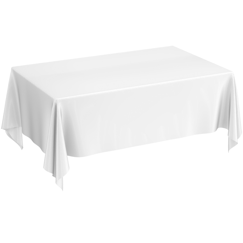 Nappe - Polyester Rectangle Blanc