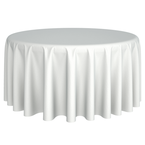 Tablecloth - Polyester Round White