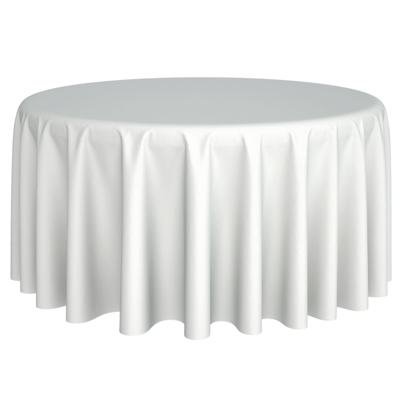 Nappe - Polyester Ronde Blanc