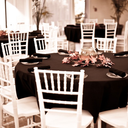 Tablecloth - Polyester Round Black