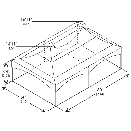 Chapiteau - Peak Marquise 20’ x 30’