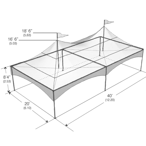 Chapiteau - Peak Marquise 20’ x 40’