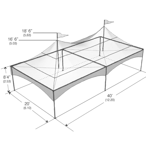 Tent - Peak Marquee 20’ x 40’