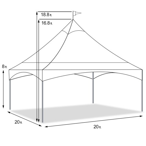 Tent - Peak Marquee Clear Top