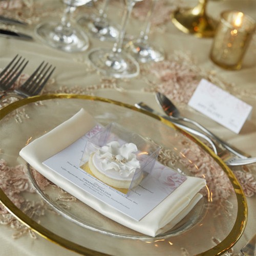Glass Charger Plate - 13" Gold Border